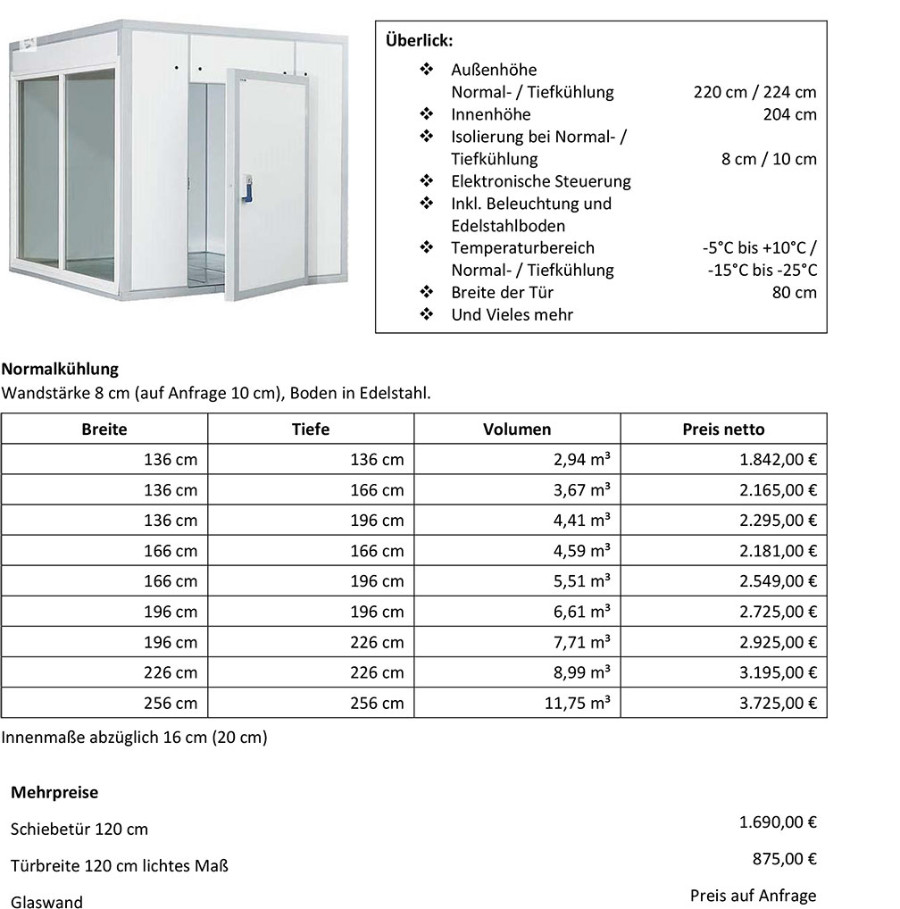 JUMA-Kühltechnik-Produktinformation
